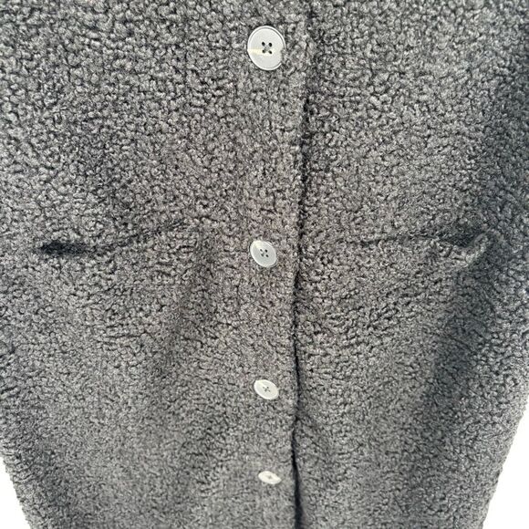 Prologue Black Textured Bouclé Sleeveless Sweater Vest Coat Size Medium NWT - Picture 6 of 8